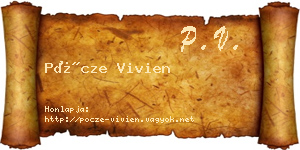 Pöcze Vivien névjegykártya